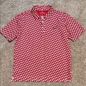 Fieldstone Red & White Georgia Patterned Polo